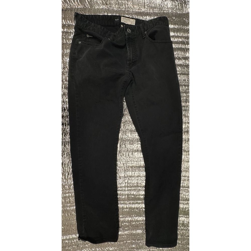 RVCA Daggers Denim Black Jeans Men's 32 Straight Skate Casual Pants